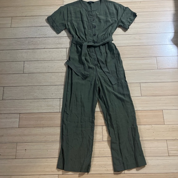 Madewell Pants - Madewell Jumper Short Sleeve Belted Olive Green XXS Women’s Cotton comfy